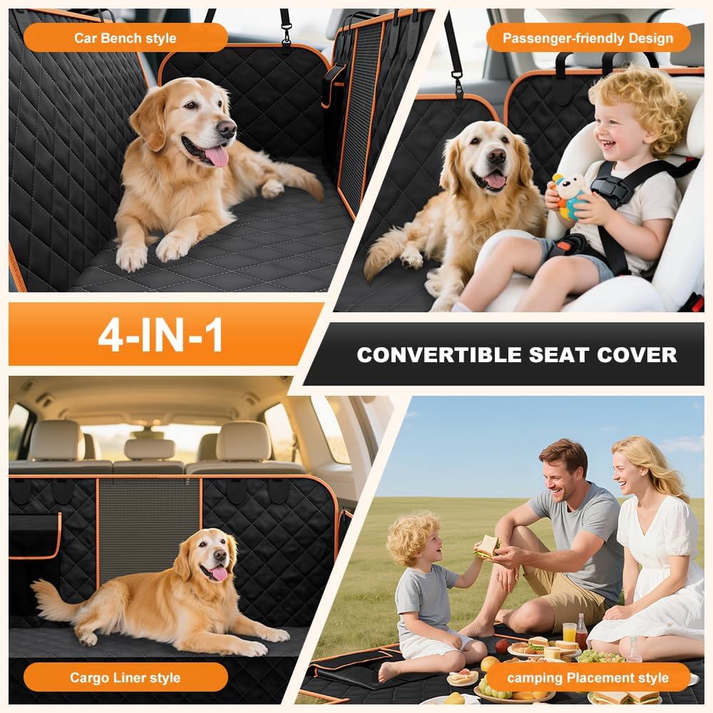 Dog Car Seat Cover - Universal Fit for Cars, Trucks & SUVs